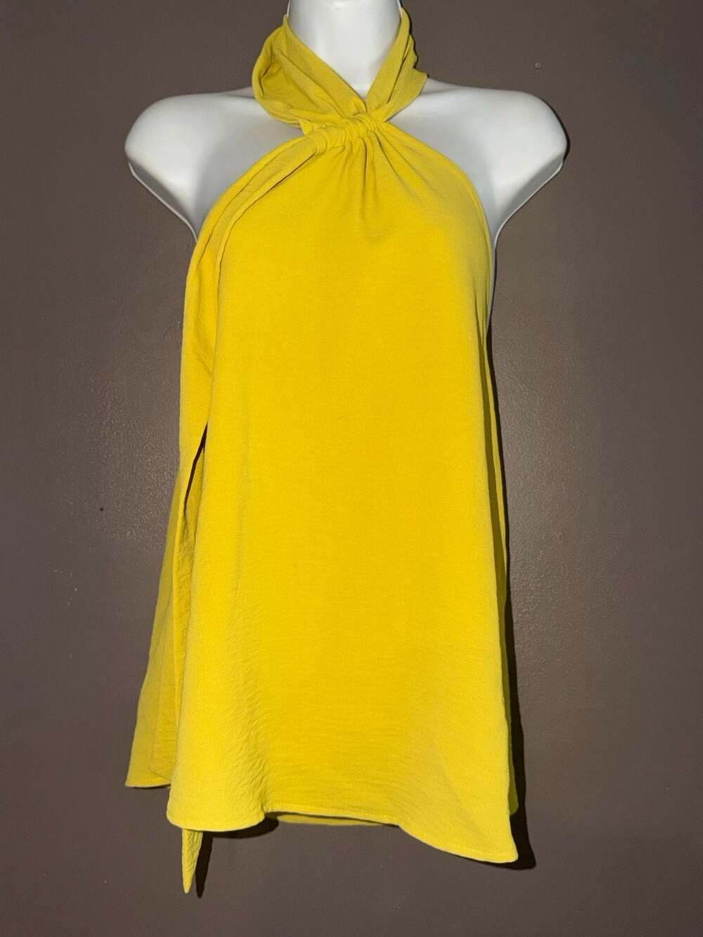 fab'rik Halter Top Size S Yellow Sleeveless